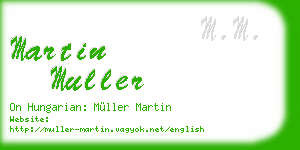 martin muller business card